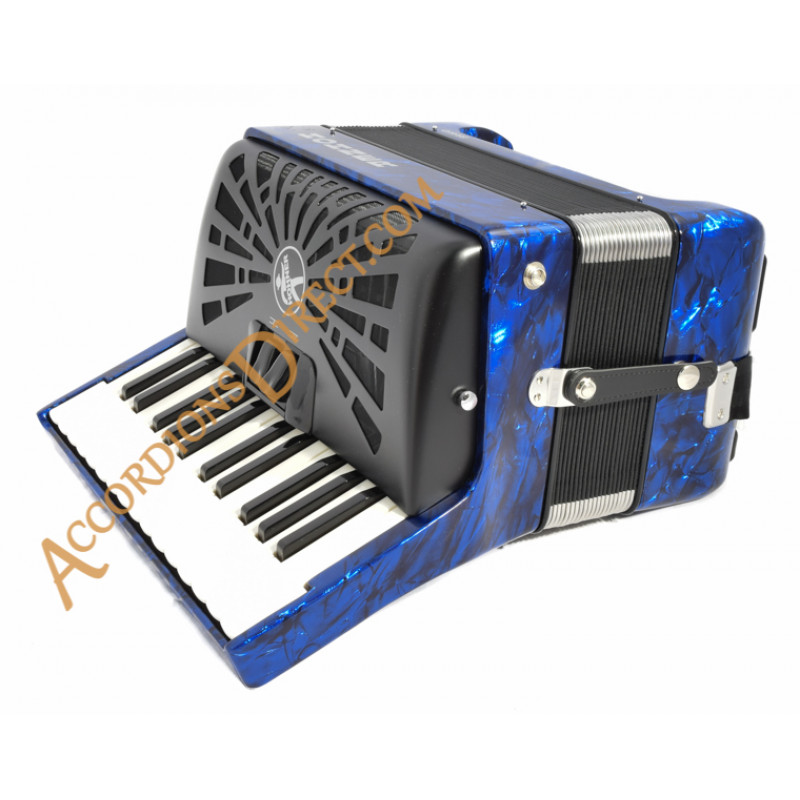 Hohner Bravo II small 26 key 48 bass blue piano accordion with MIDI ...